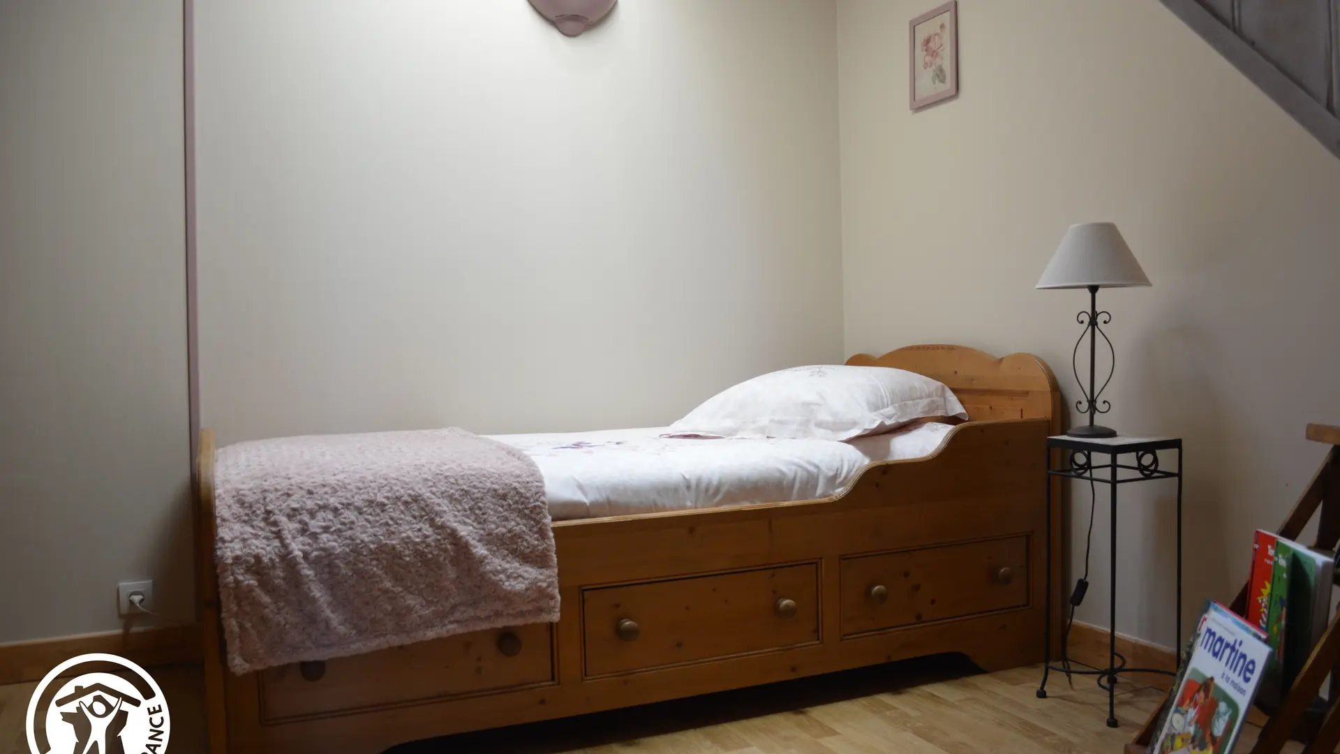 Gîte agréé Gîtes de France en Vendée : Chambre Rose 1 (1 lit 90)_20