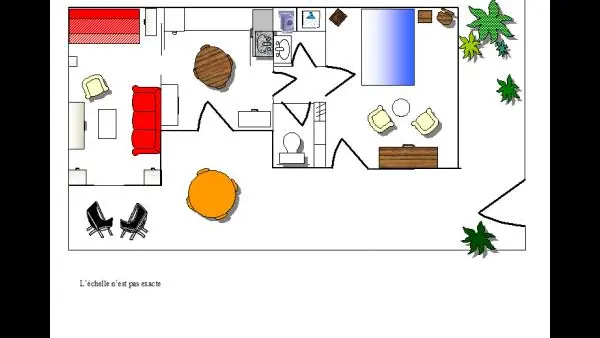 Plan de la maison (échelle + ou - respectée)