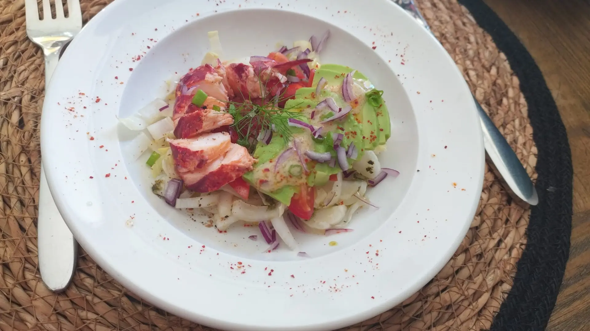 Salade de homard bleu