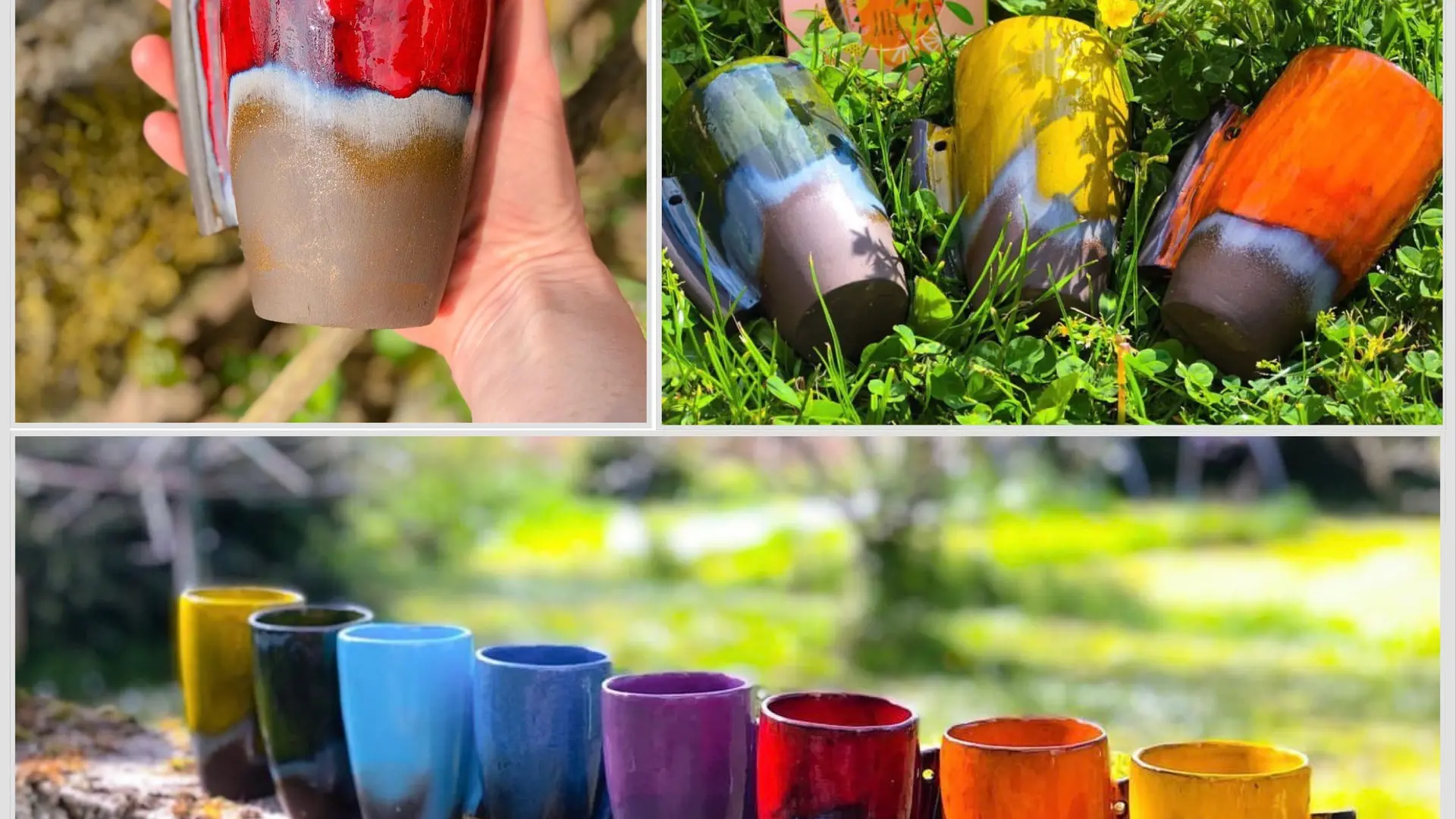 Mugs en faïence émaillée