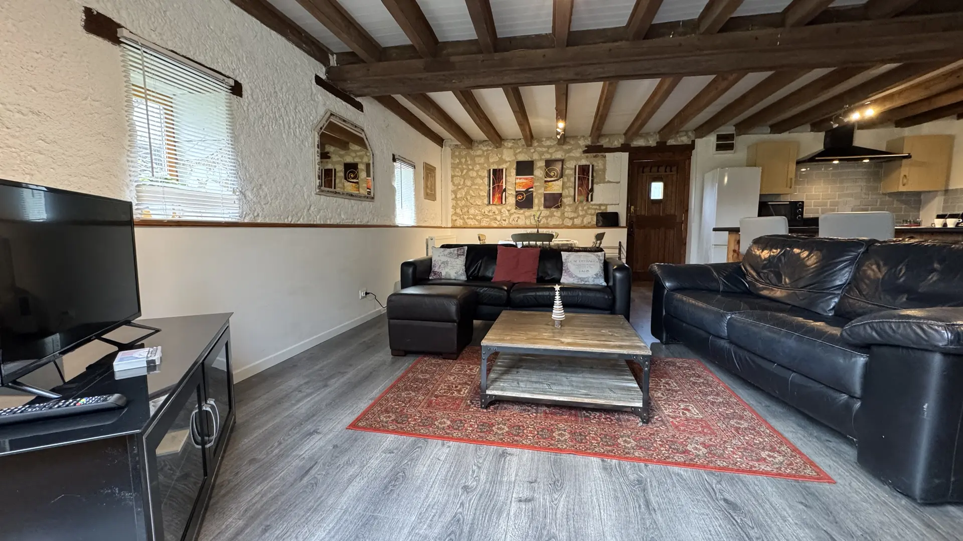 Salon avec Tv_Gîte La Grange d'EsusTerra_Aubigné Racan