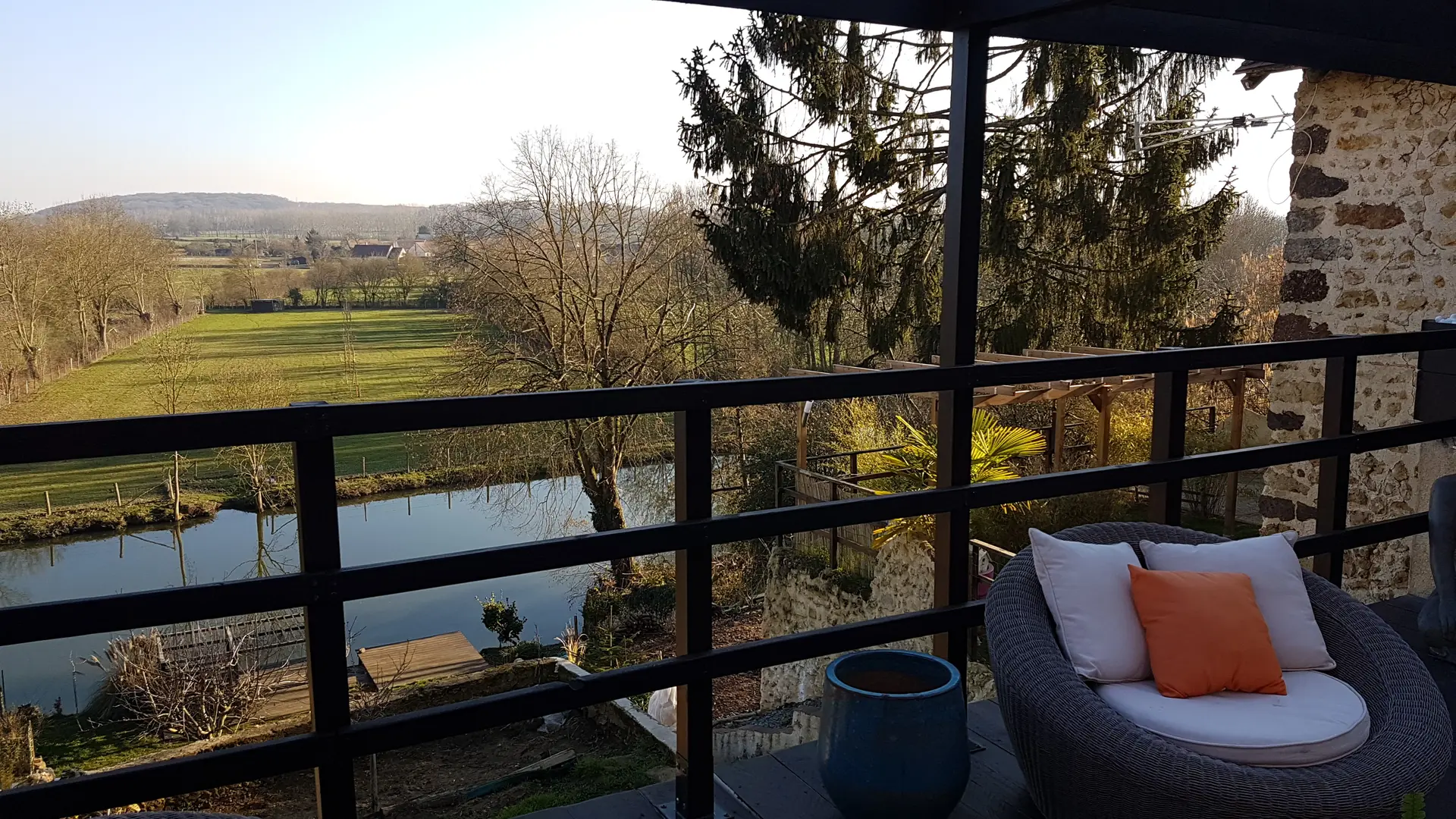 Le Cottage Belmontais - Beaumont-sur-Sarthe - terrasse avec vue