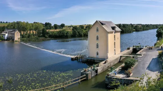 Moulin de la Petite Bavouze - vue aérienne