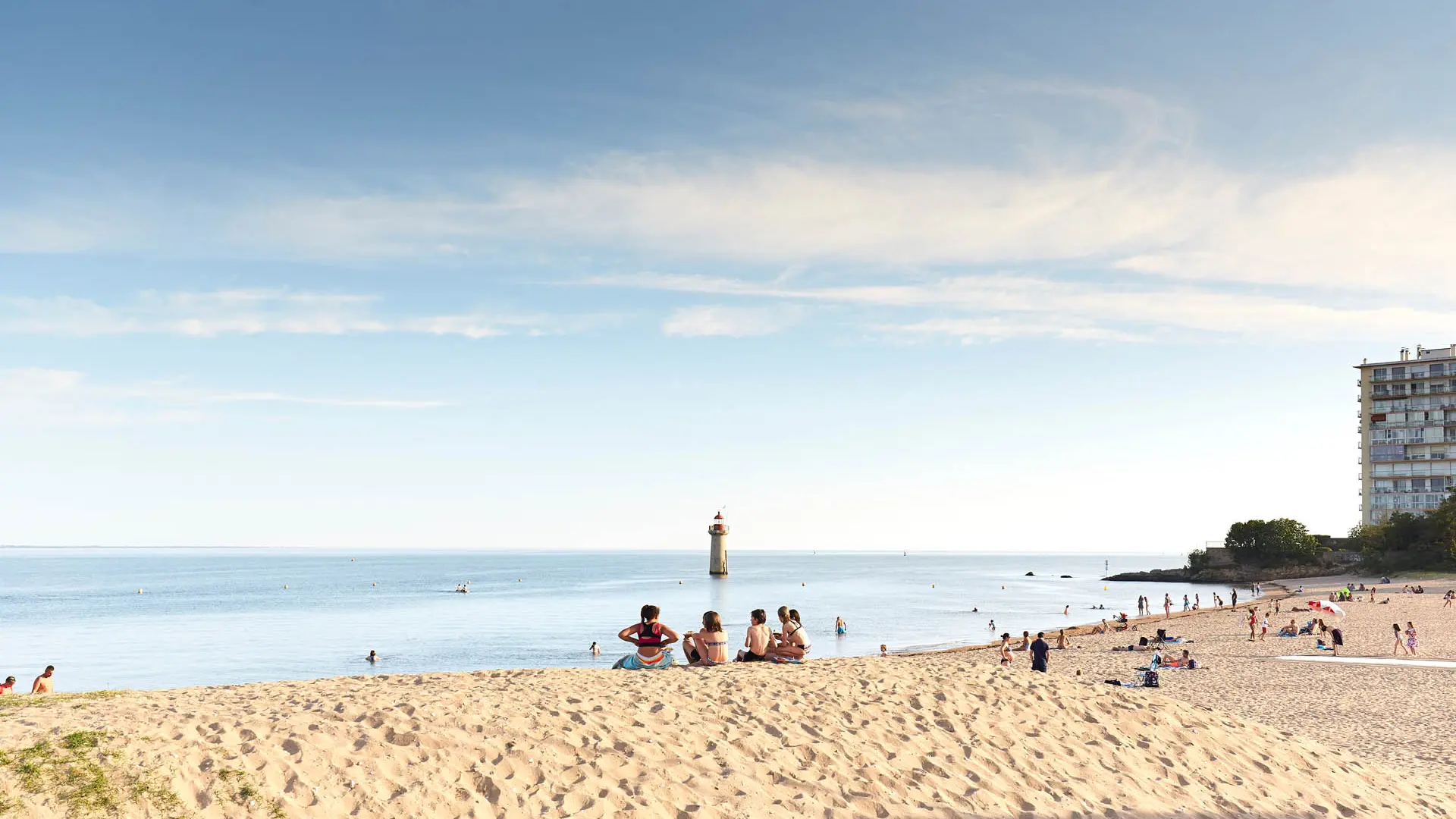 La plage de Villes Martin à Saint-Nazaire