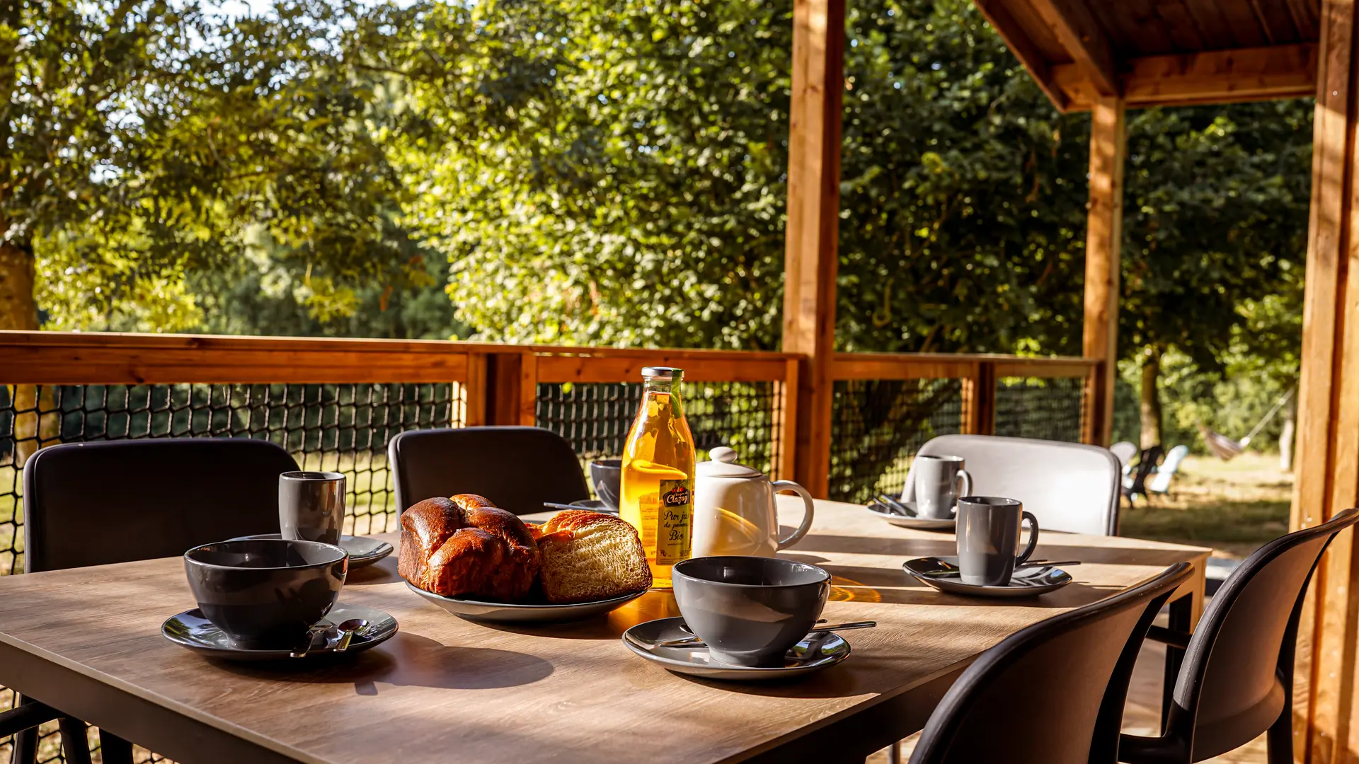 La terrasse vue sur la nature