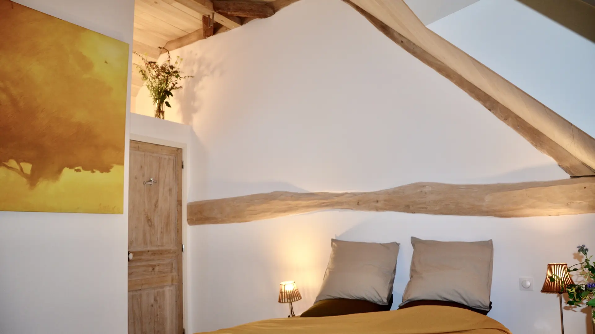 Chambres et table d'hôtes Le Vaux Jouin_chambre jaune