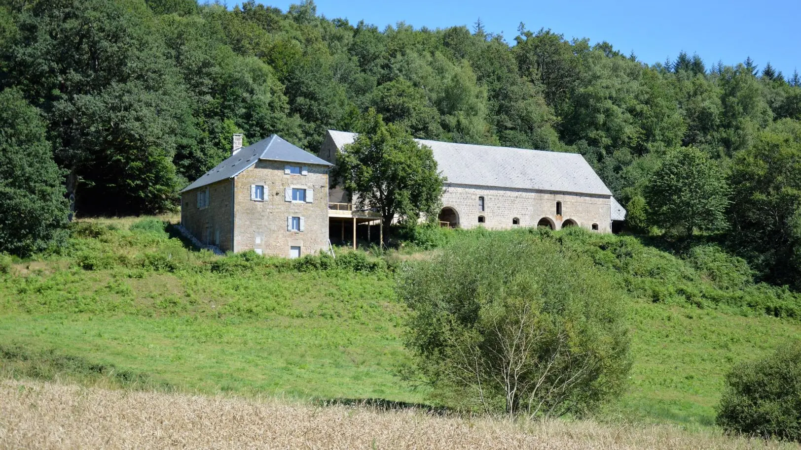 Gite du Mazeau Nicot Haut à Nedde en Haute-Vienne - la maison et la superbe grange dans la nature_1