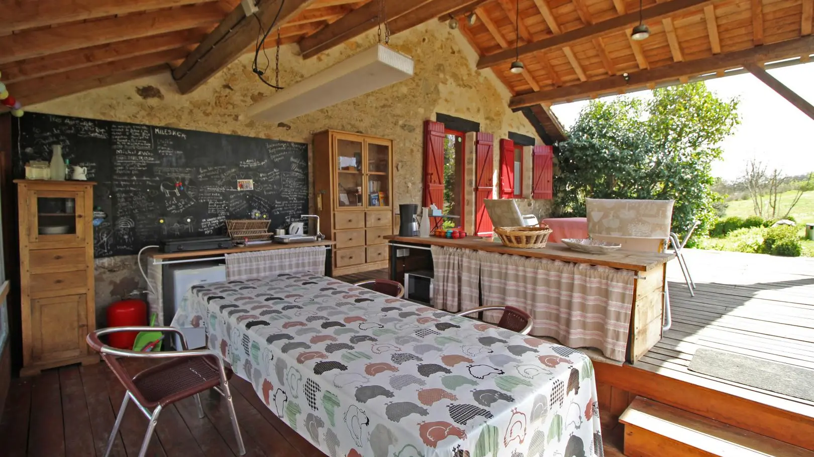 Chambre d'hôtes du Clos de l'Arthonnet à Flavignac en Haute-Vienne (Nouvelle Aquitaine) - Terrasse couverte_16