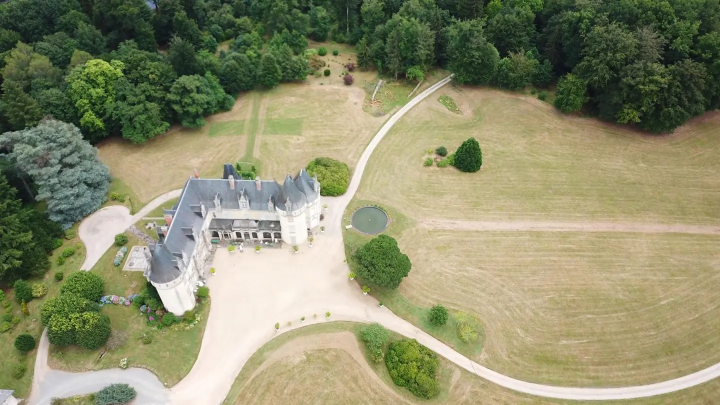 Château de Bort à Saint Priest Taurion en Haute-Vienne (Nouvelle Aquitaine)- vue aérienne_56