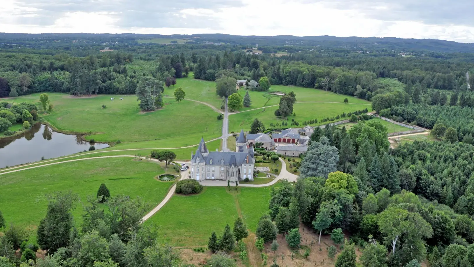 Château de Bort à Saint Priest Taurion en Haute-Vienne (Nouvelle Aquitaine)- vue aérienne_58