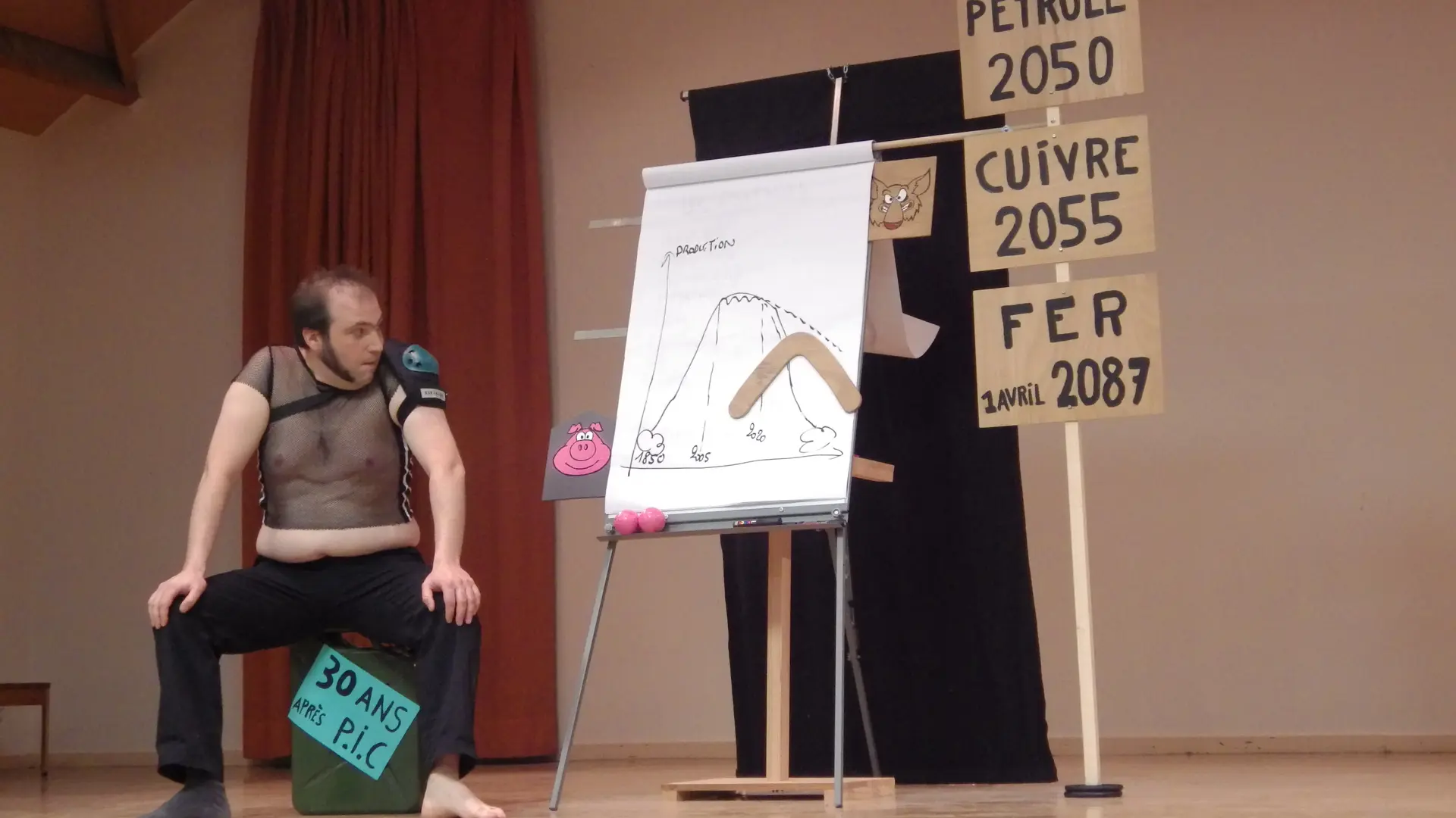 Conférence gesticulée Les trois petits cochons (c) Compagnie Les Frères Lepropre
