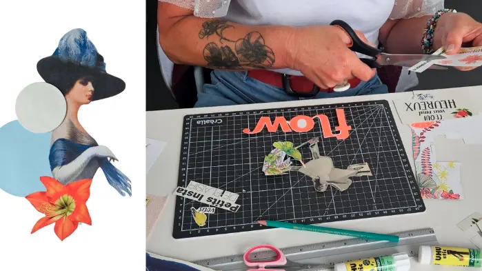 Exemple de collage mode et cuir