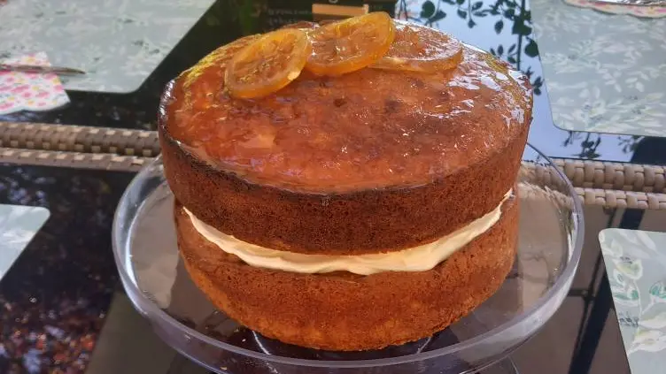 cake at the tea house near Saint Léonard de Noblat and Bourganeuf