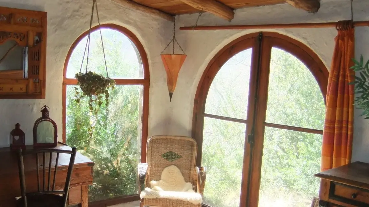 Chalet Vue fenêtre en arc