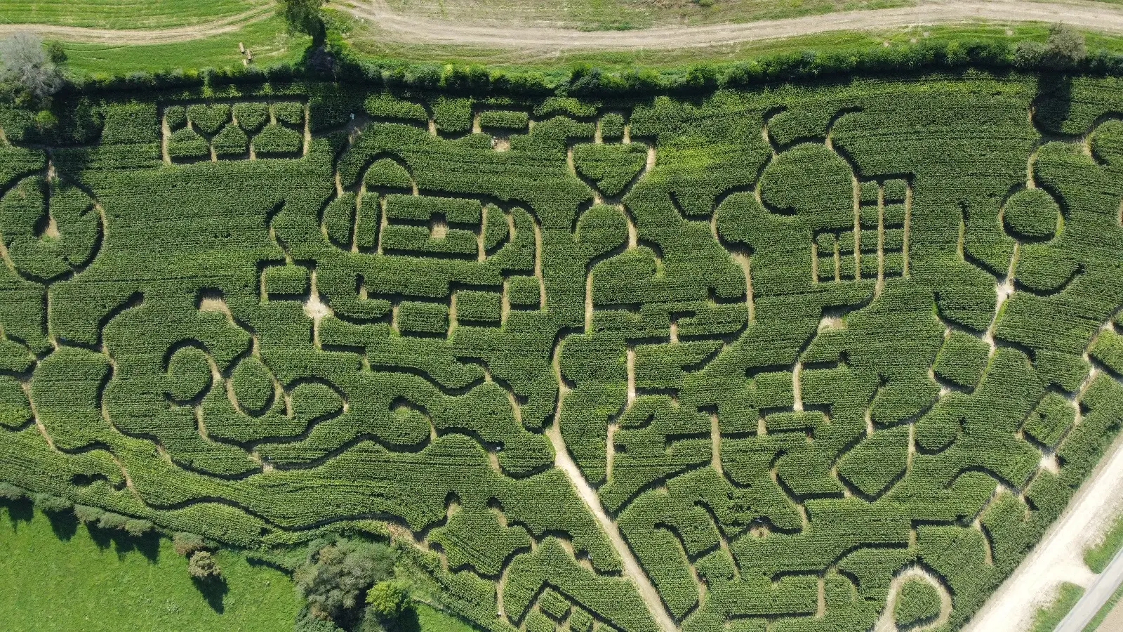 Vue aérienne Labyrinthe de Honfleur