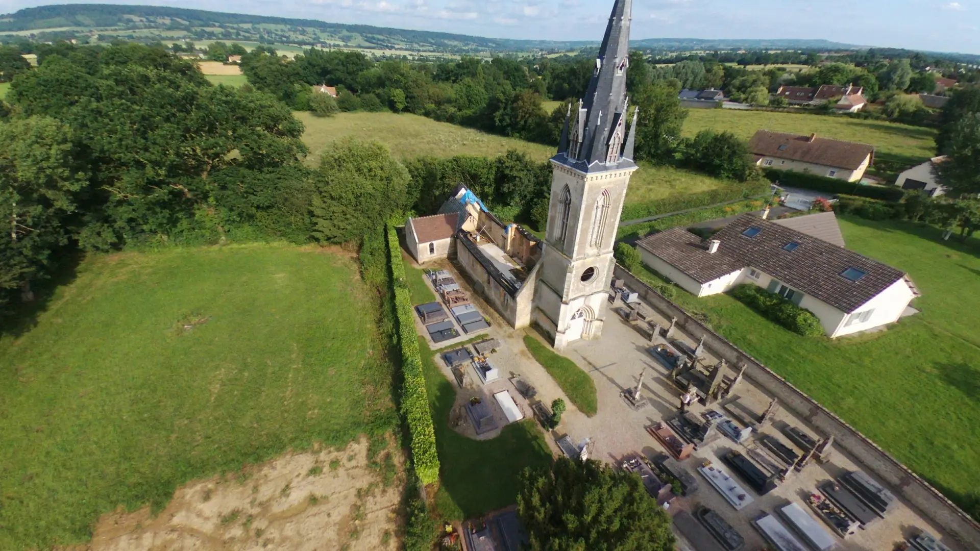 eglise de berville vue de haut