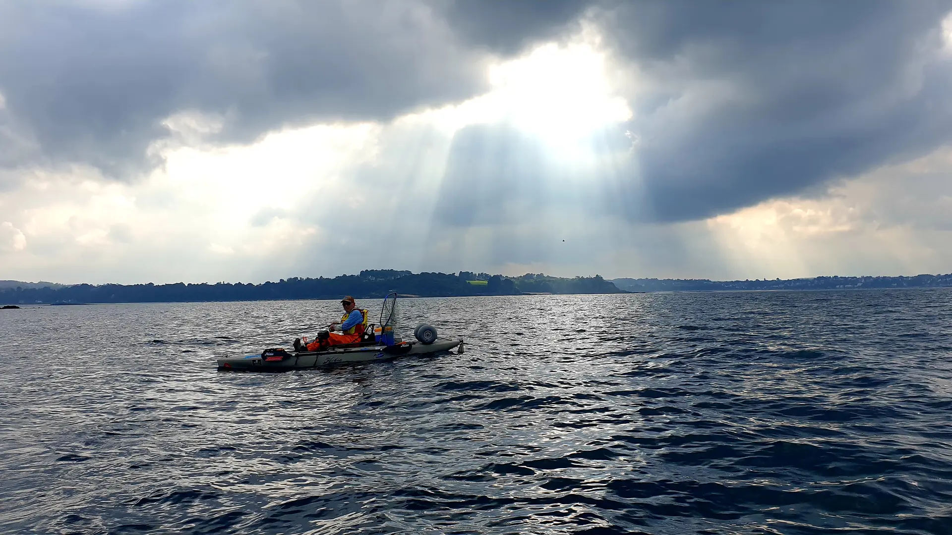 Pêche en mer, kayak