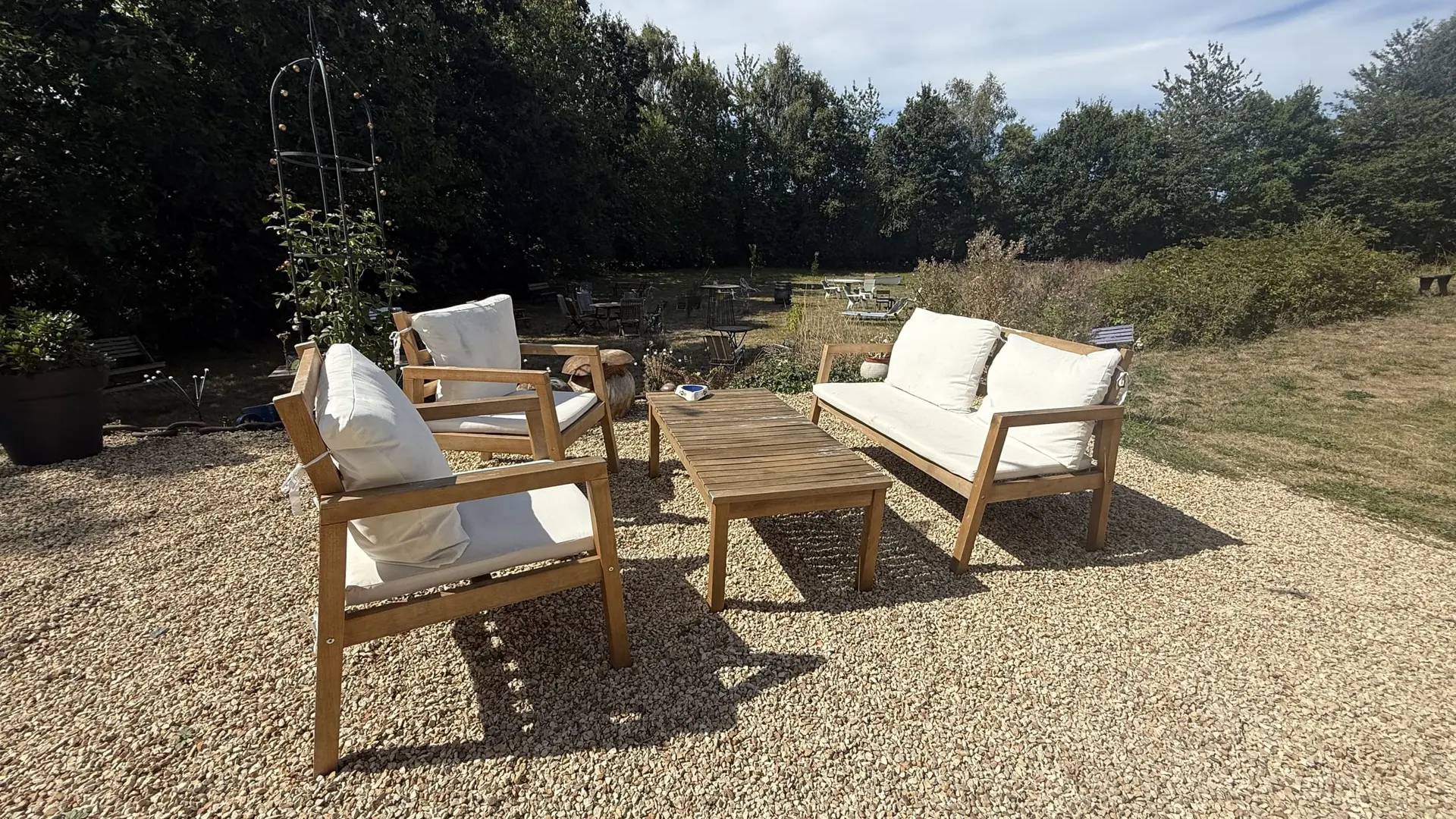 terrasse du Café de la Forge avec un petit truc en plus