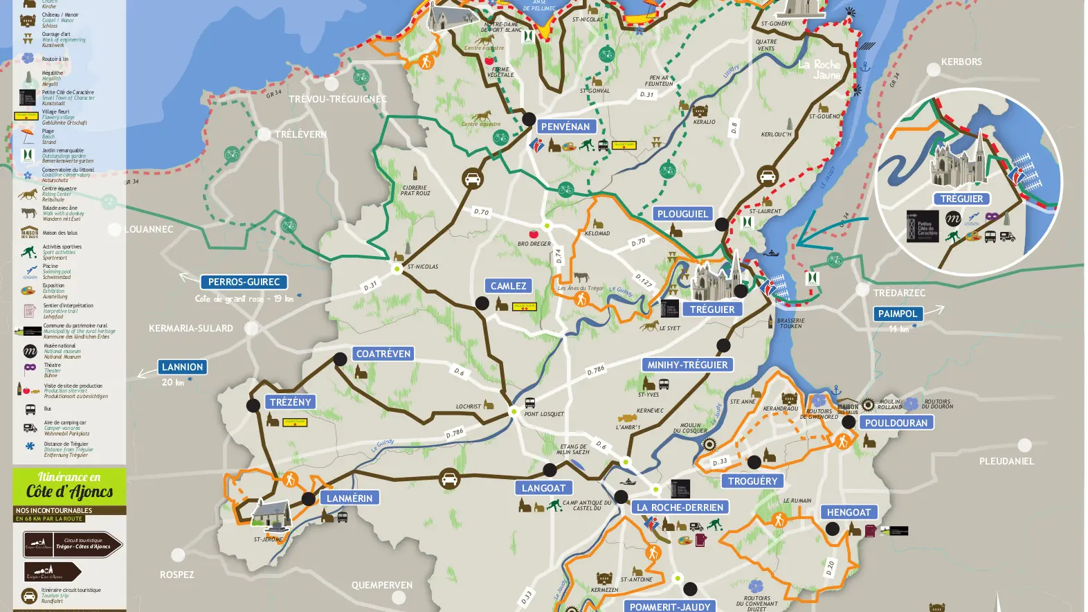 Carte route touristique