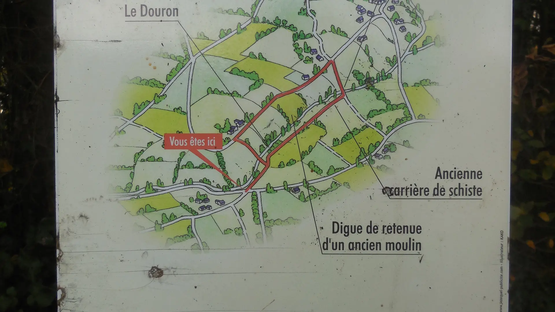 panneau entrée de boucle Douron