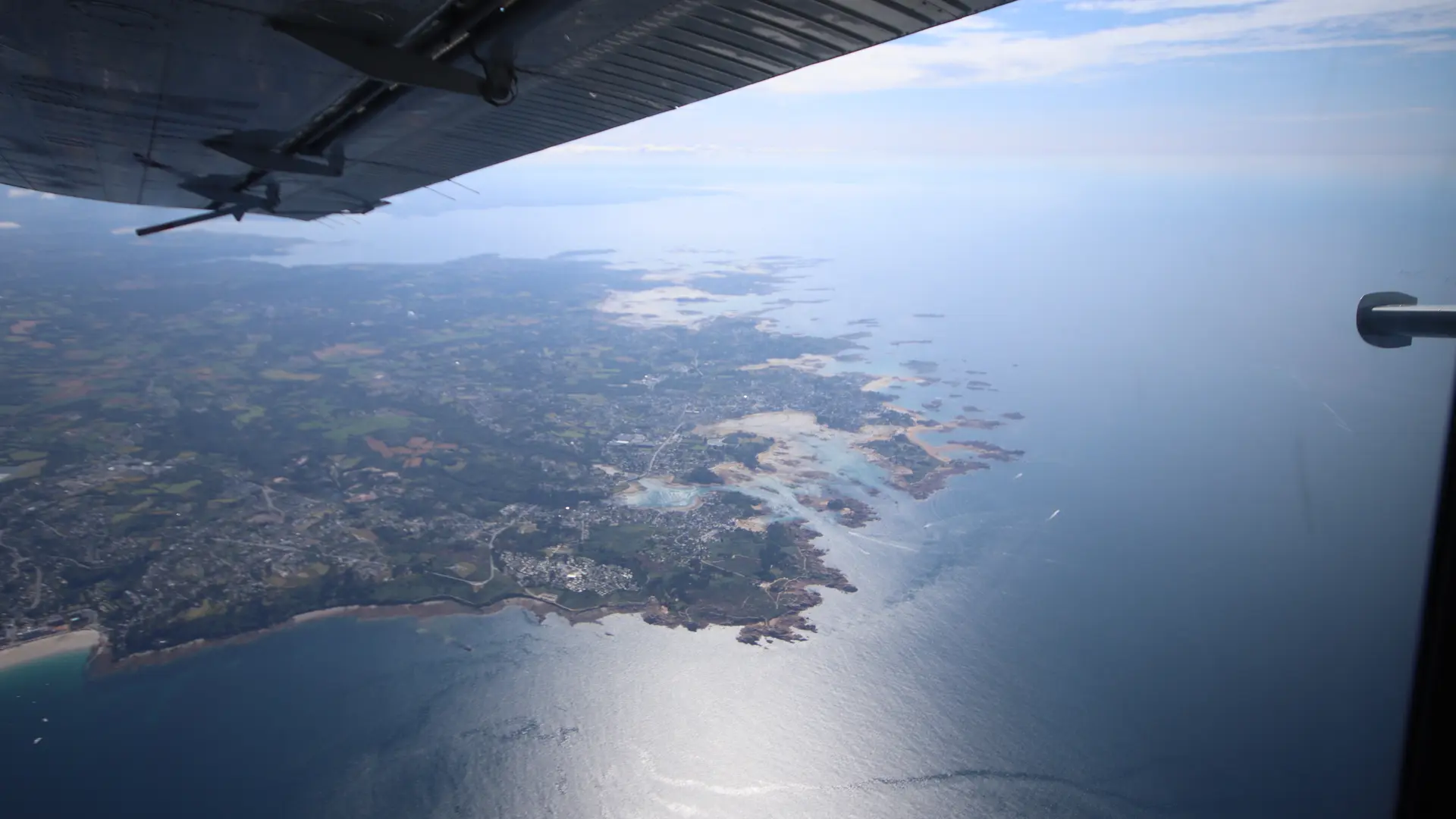 Saut en parachute vue mer