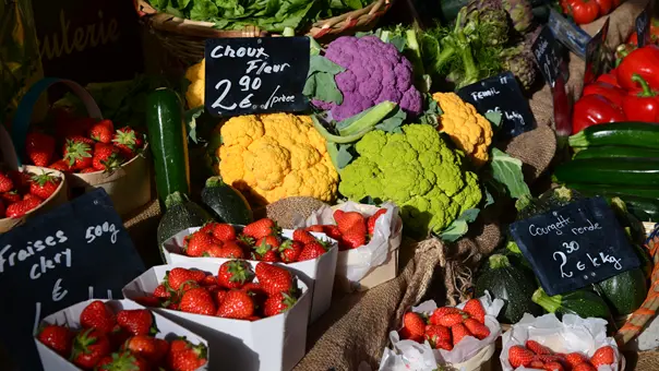 Marché légumes et fruits