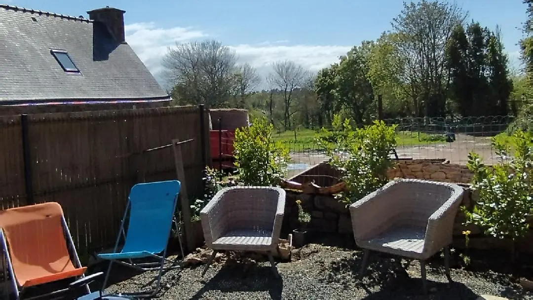 jardin espace détente, barbecue