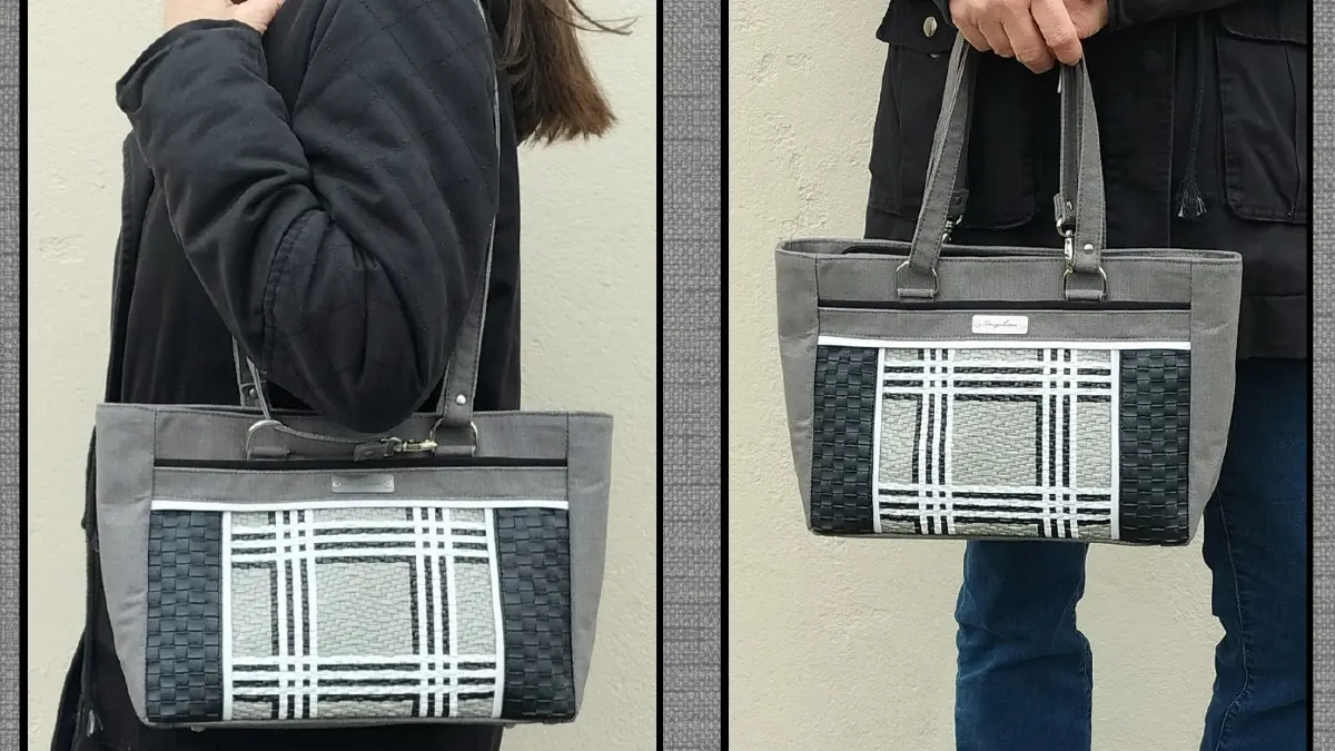 Sigalane sac Chloé (2 en 1)  à carreaux, noir et gris