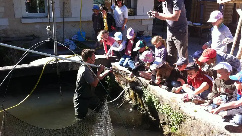 visite pisciculture moulin de Boissonnie