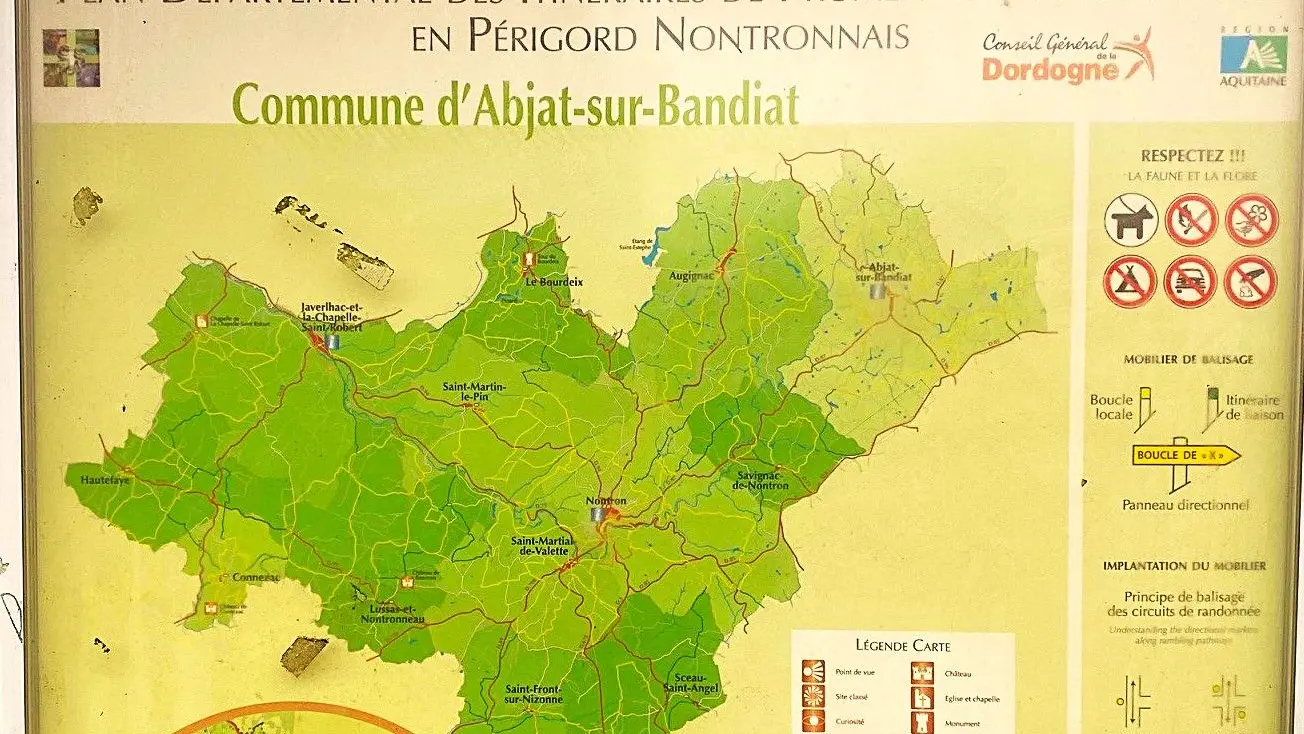 ABJAT-SUR-BANDIAT-Boucle du Renard-Panneau d'appel