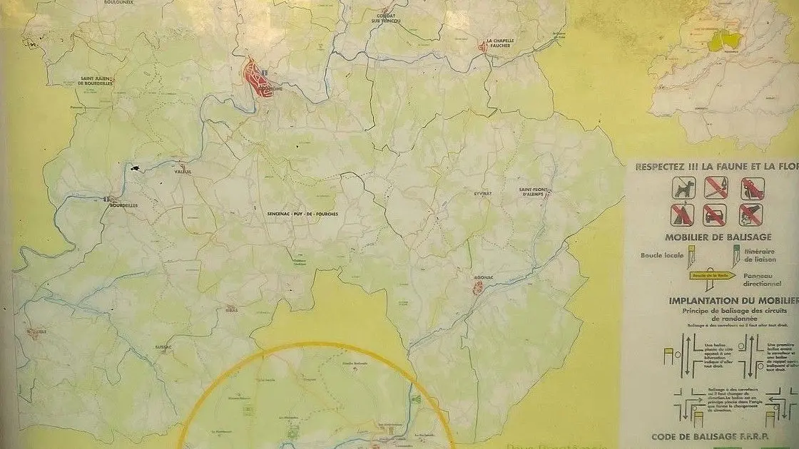 BOURDEILLES-Boucle de Bourdeilles-Panneau d'appel