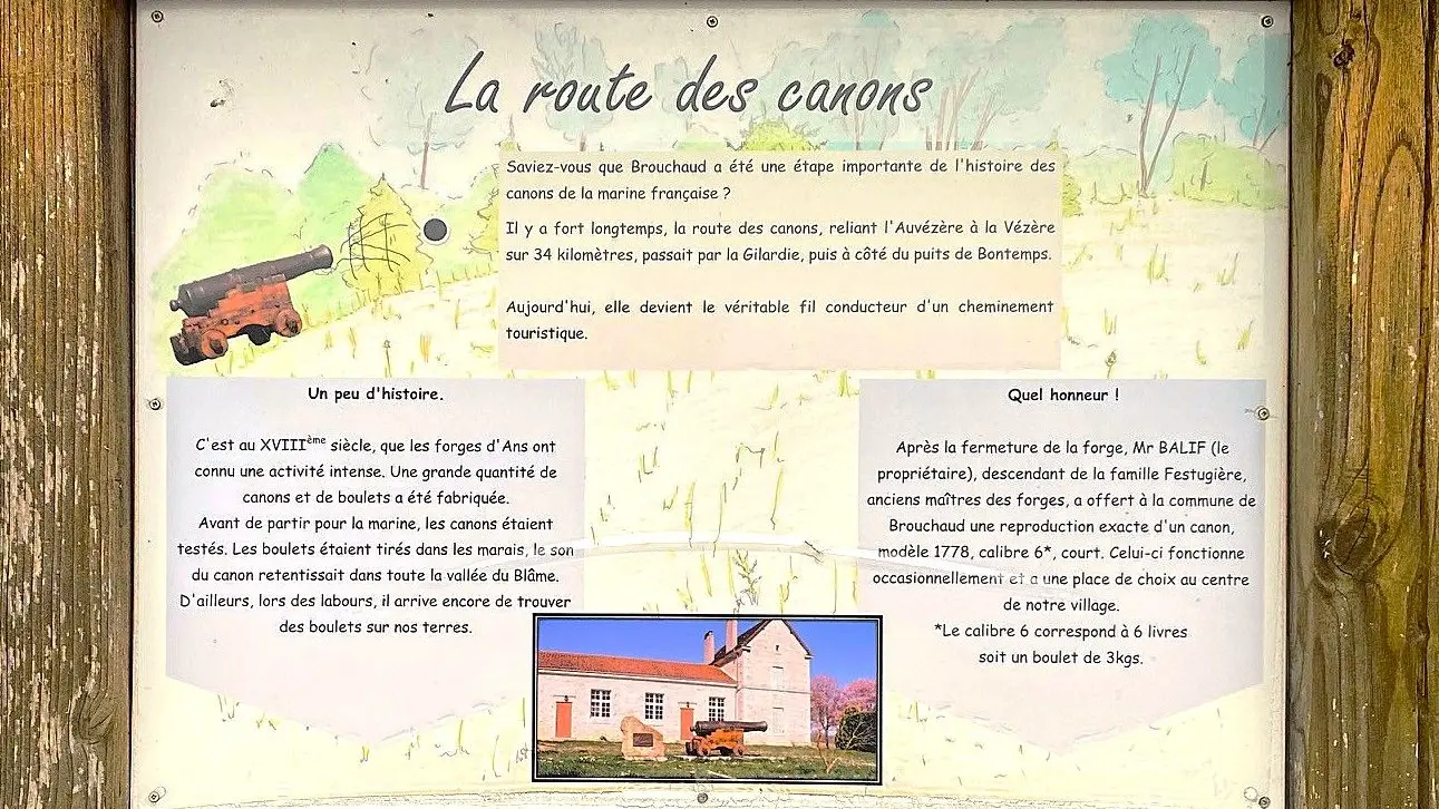 BROUCHAUD-Boucle des Orchidées-Panneau d'info Canons