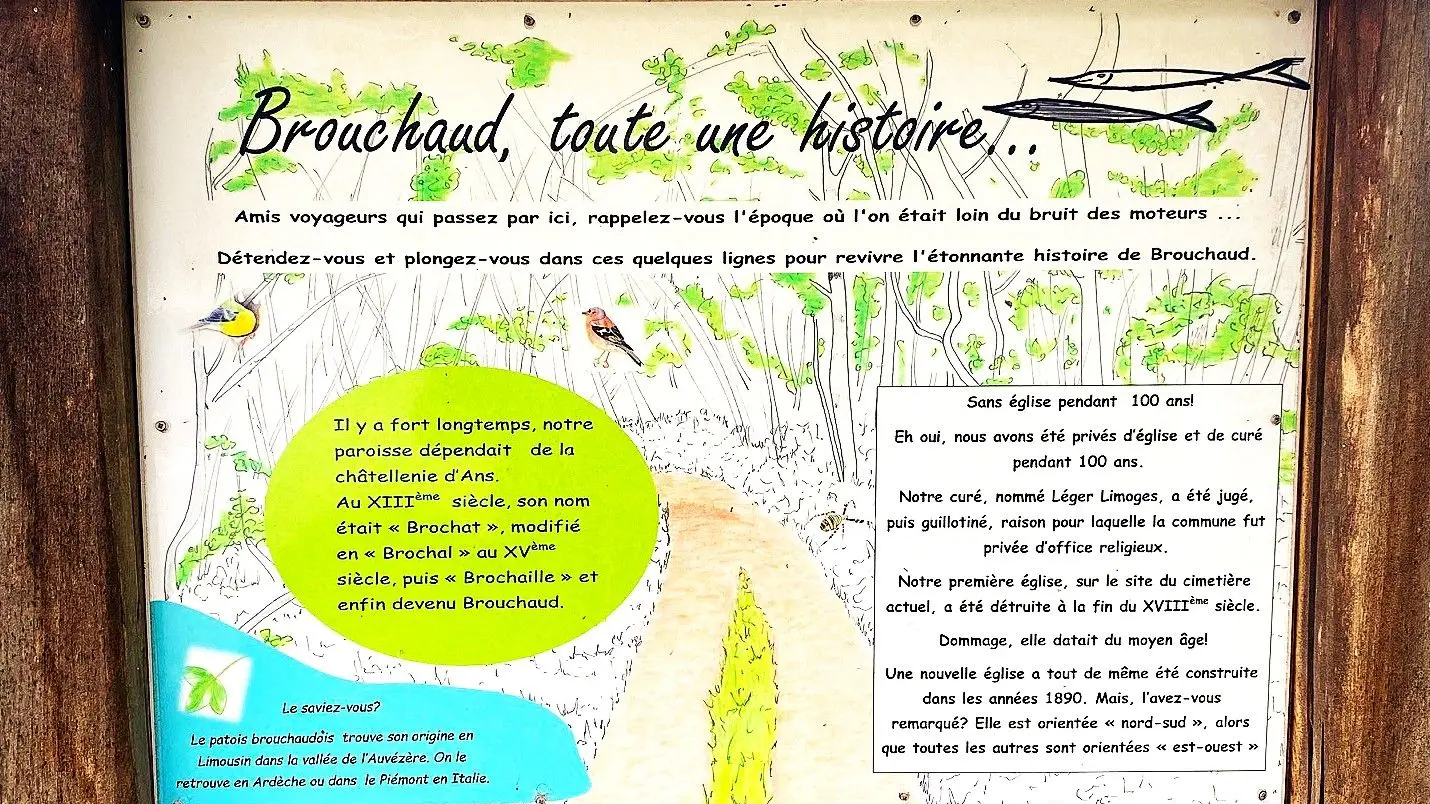 BROUCHAUD-Boucle des Orchidées-Panneau d'info Village