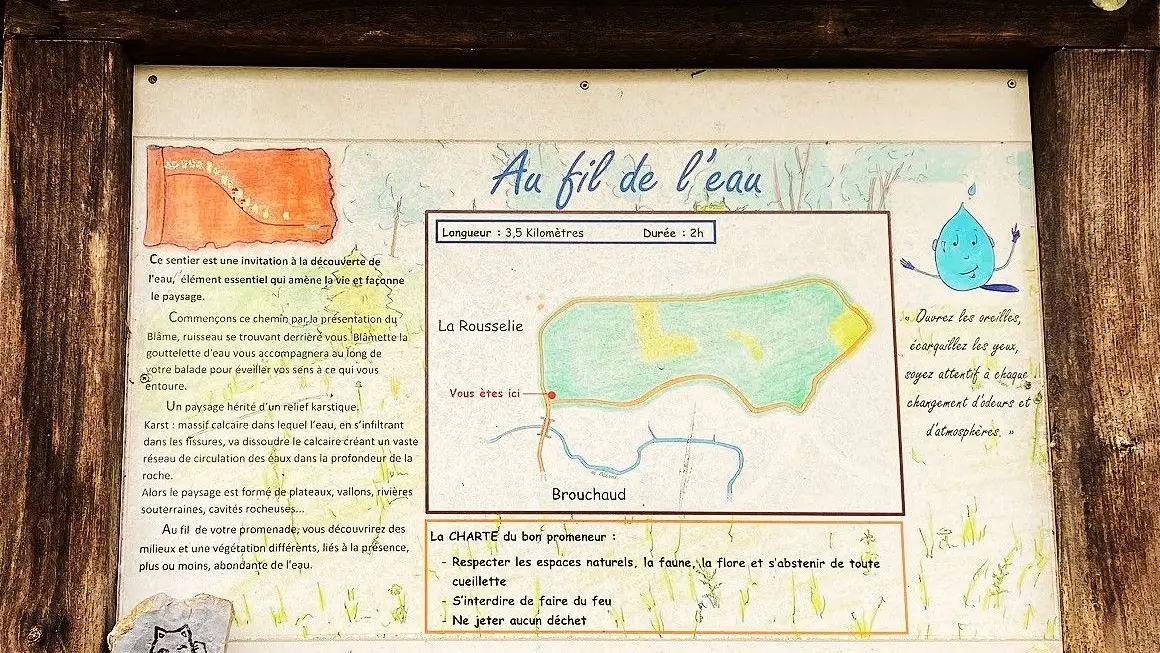 BROUCHAUD-Boucle des fougères-Panneau d'info rivière