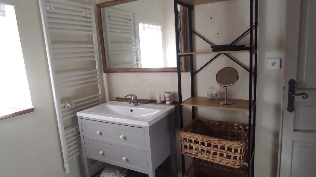 Salle d'eau spacieuse et grande douche