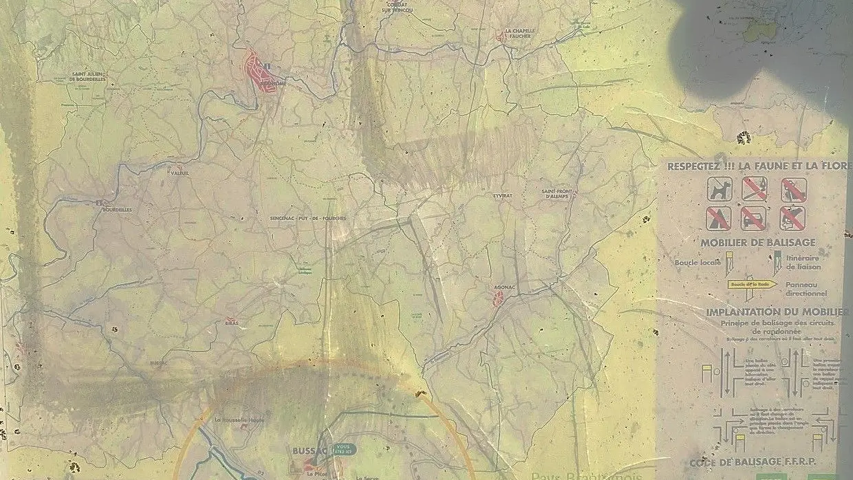 BUSSAC-Boucle de Bussac-Panneau d'appel