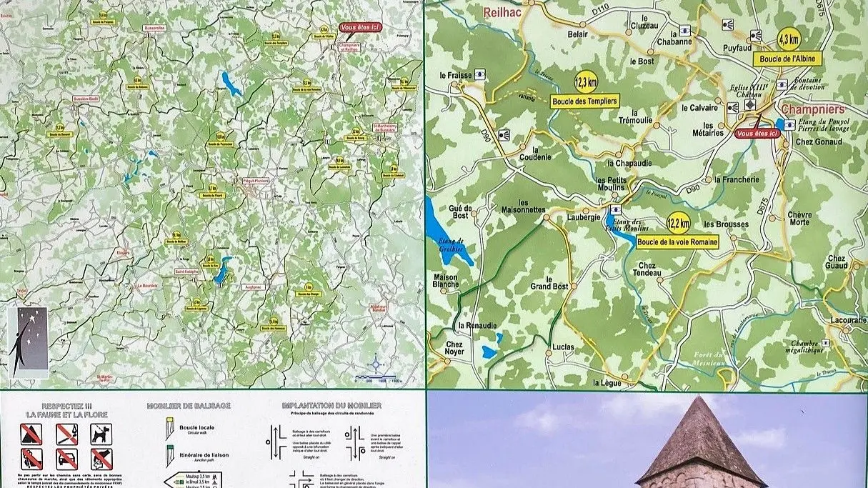 CHAMPNIERS-ET-REILHAC-Boucle de l'Albine-PAnneau d'appel