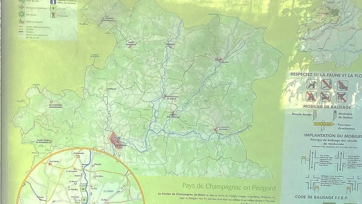 CHAMPAGNAC-DE-BELAIR-Boucle Dronne et Trincou-Panneau d'appel 2