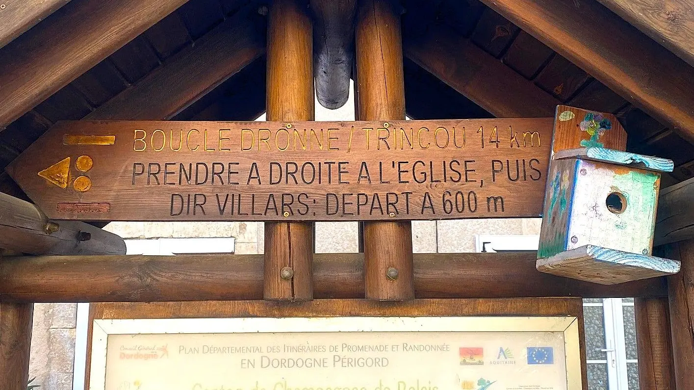 CHAMPAGNAC-DE-BELAIR-Boucle Dronne et Trincou-Panneau d'appel