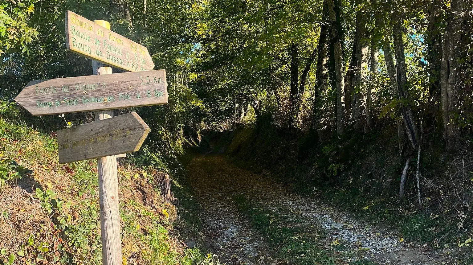 CLERMONT-D'EXCIDEUIL-Boucle du Noyer-Chemin-Signalétique