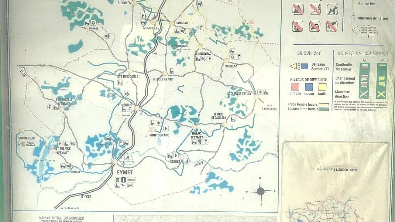 EYMET-Boucle de l'Escourou-Panneau d'appel