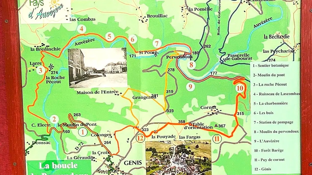 GENIS-Boucle des Coteaux et des Forges-Panneau d'info