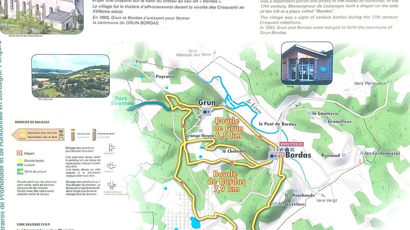 GRUN-BORDAS-Boucle de Grun-Panneau d'appel