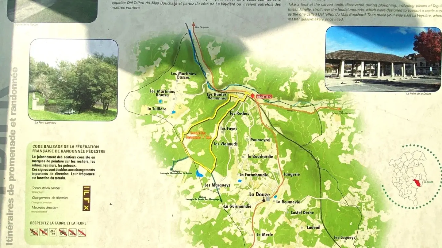 LA DOUZE-Boucle des Versannes-Panneau d'appel