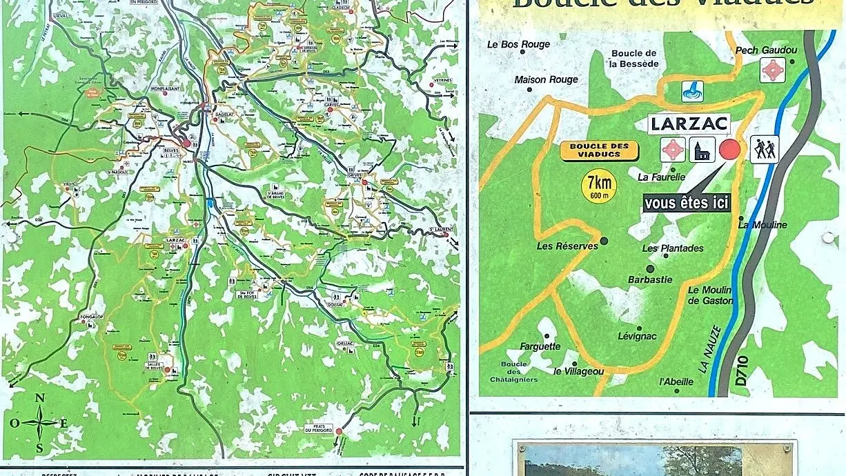 LARZAC-Boucle des Viaducs-Panneau d'appel