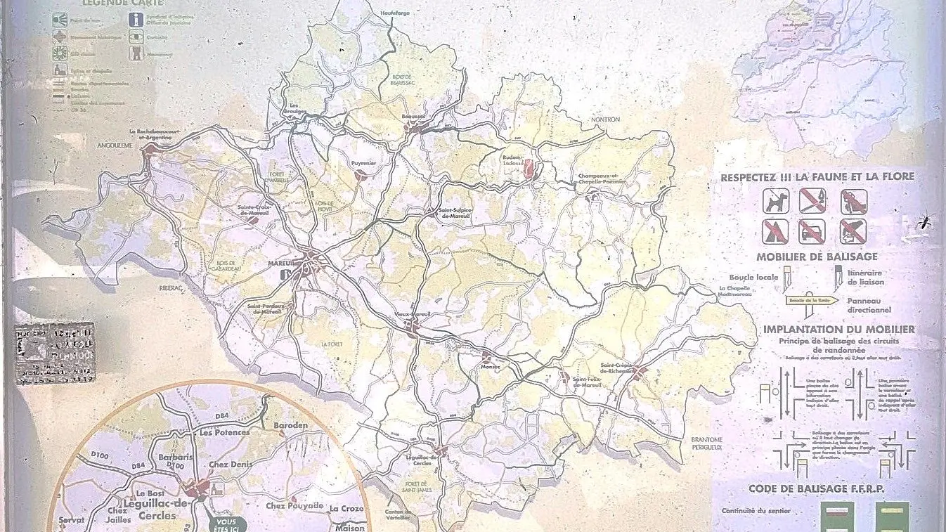 LEGUILLAC-DE-CERCLES-Boucle de Léguillac-Panneau d'appel