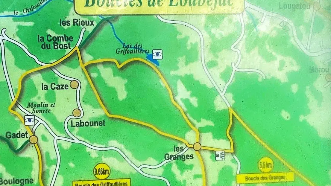 LOUBEJAC-Boucle des Granges-Panneau d'appel