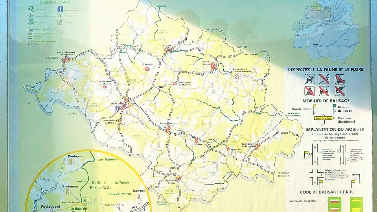 MAREUIL-Boucle de Beaussac-Panneau d'appel