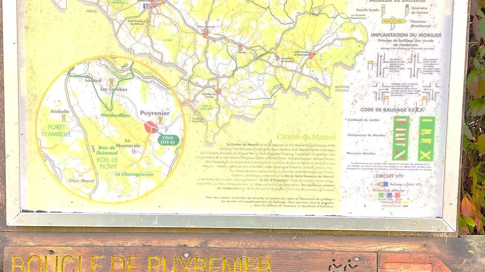 MAREUIL-Boucle de Puyrenier-Panneau d'appel