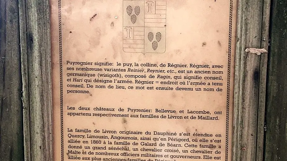 MAREUIL-Boucle de Puyrenier-Panneau info village